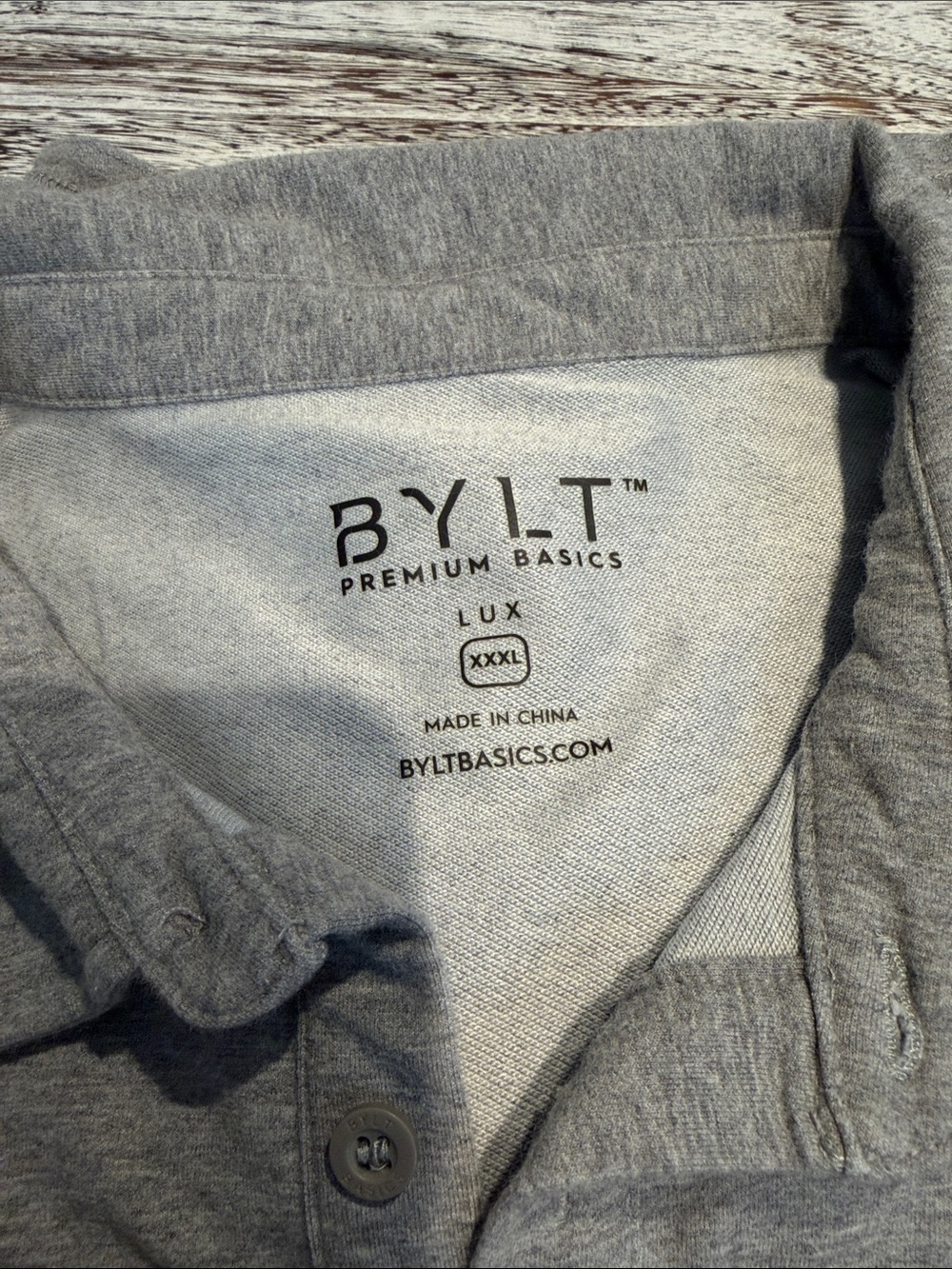BYLT Premium Basics Lux Polo in Heather Gray